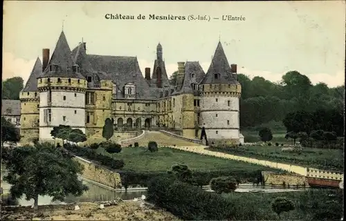 Ak Mesnieres en Bray Seine Maritime, Chateau