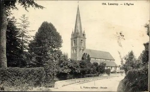 Ak Luneray Seine Maritime, L'Eglise