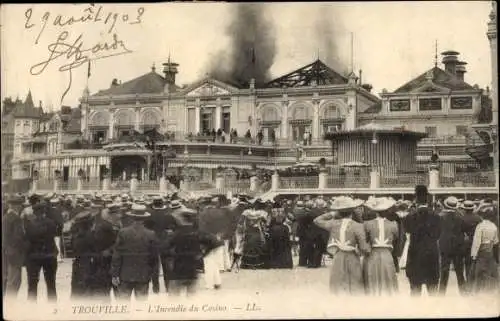 Ak Trouville Calvados, L'Incendie du Casino