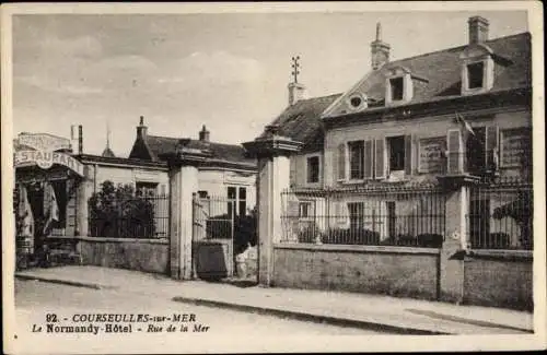 Ak Courseulles sur Mer Calvados, Le Normandy Hôtel, Rue de la Mer