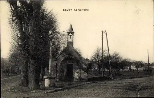 Ak Seugy Val d’Oise, Le Calvaire