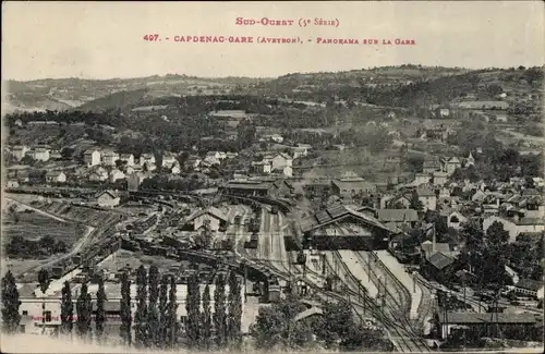 Ak Capdenac Gare Aveyron, Panorama sur la Gare