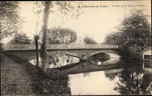 Ak Troyes Aube, Le Pont sur la Seine