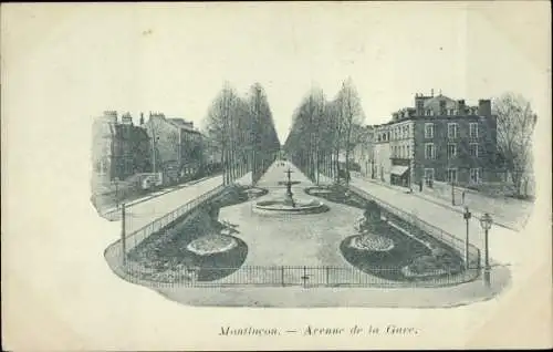 Ak Montluçon Allier, Avenue de la Gare