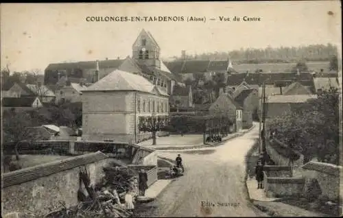 Ak Coulonges en Tardenois Aisne, Vue du Centre