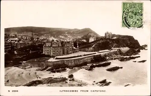 Ak Ilfracombe Devon, View from Capstone