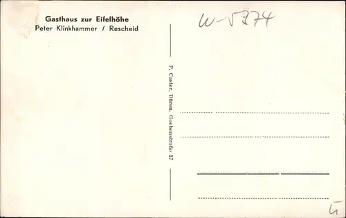 Ak Rescheid Hellenthal in der Eifel in Nordrhein Westfalen, Gesamtansicht, Denkmal, Gasthaus