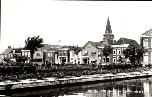 Ak Genemuiden Overijssel, Gezicht op de Westerkade