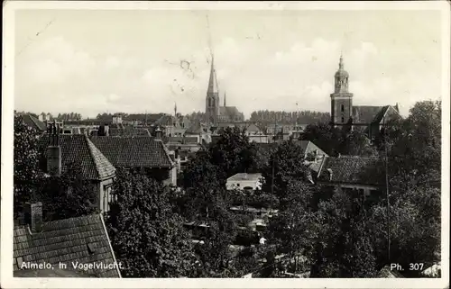 Ak Almelo Overijssel Niederlande, In Vogelvlucht