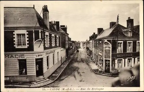 Ak Cande Maine et Loire, Rue de Bretagne