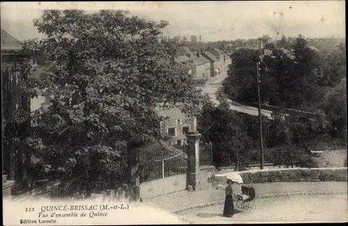 Ak Quince Brissac Maine et Loire, Vue d'ensemble