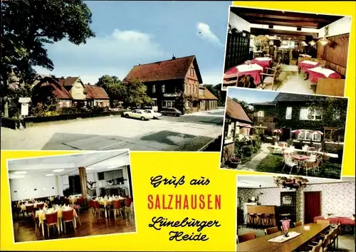 Ak Salzhausen in Niedersachsen, Rüters Gasthaus, Garten