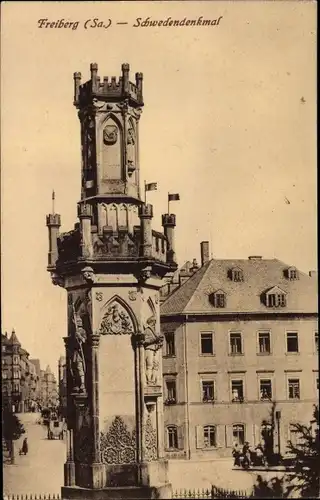 Ak Freiberg in Sachsen, Schwedendenkmal