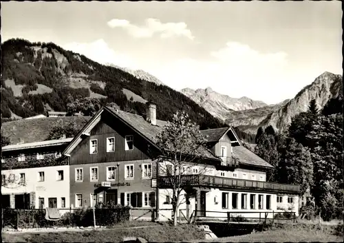 Ak Au Fischen im Allgäu in Schwaben, Gasthaus Mineralbad, Außenansicht