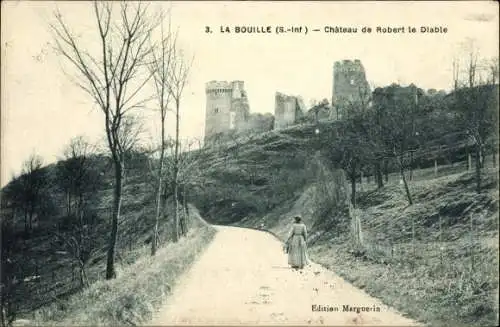 Ak La Bouille Seine Maritime, Chateau de Robert le Diable