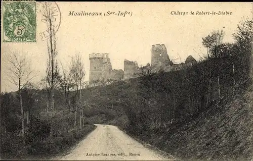 Ak Moulineaux Seine Maritime, Chateau de Robert le Diable