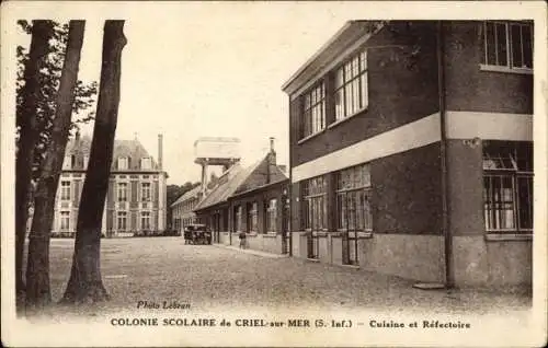 Ak Criel sur Mer Seine Maritime, Cuisine et Refectoire, Colonie Scolaire