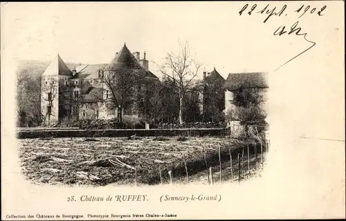 Ak Sennecey le Grand Saône et Loire, Chateau de Ruffey