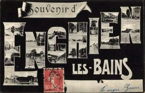 Buchstaben Ak Enghien les Bains Val d’Oise, Stadtansichten