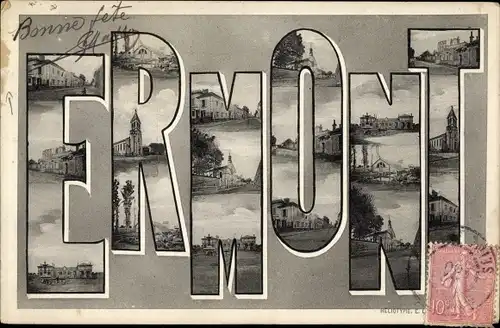 Buchstaben Ak Ermont Val d'Oise, Ortsansichten
