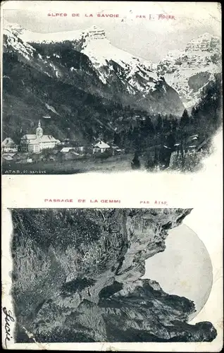 Ak Haute Savoie, Passage de la Gemmi, Alpes de la Savoie