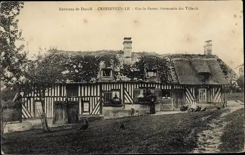 Ak Cresseveuille Calvados, Vieille Ferme Normande des Tilleuls