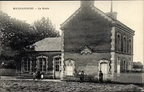 Ak Rocquancourt Calvados, La Mairie