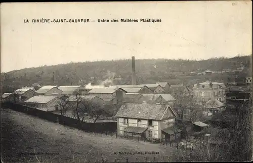 Ak La Riviere Saint Sauveur Calvados, Usine des Matieres Plastiques