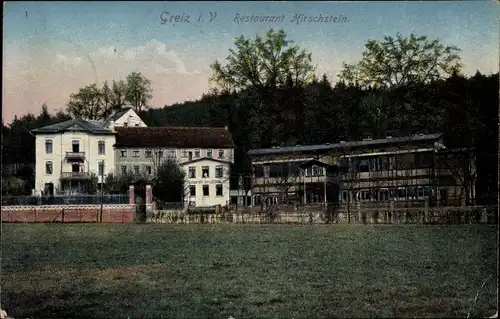 Ak Greiz im Vogtland, Restaurant Hirschstein