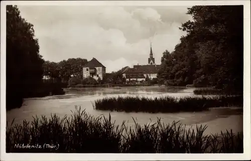 Ak Nöbdenitz Altenburger Land, Teilansicht, Wasserpartie