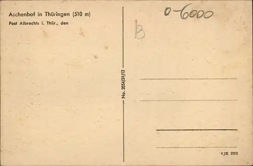 Ak Albrechts Suhl in Thüringen, Rittergut Aschenhof