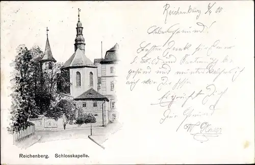 Ak Liberec Reichenberg Stadt, Schlosskapelle