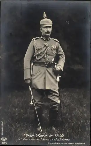 Ak Kaiser Wilhelm II., Portrait, Eisernes Kreuz