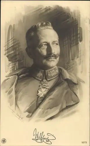 Künstler Ak Kaiser Wilhelm II. von Preußen, Portrait