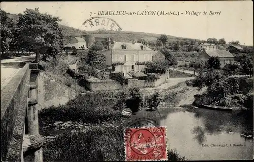 Ak Beaulieu sur Layon Maine et Loire, Village de Barre