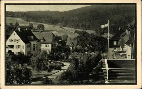 Ak Oberschlema Bad Schlema in Sachsen, Blick auf den Ort