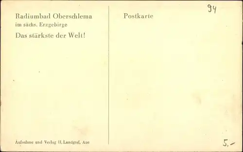 Ak Oberschlema Bad Schlema in Sachsen, Blick auf den Ort