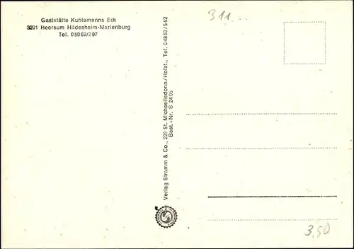 Ak Heersum Holle Hildesheim, Gaststätte Kuhlemann's Eck, Aussen- und Innenansicht