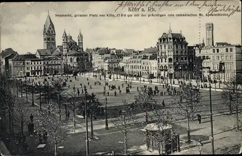 Ak Köln am Rhein, Neumarkt, St. Apostelkirche