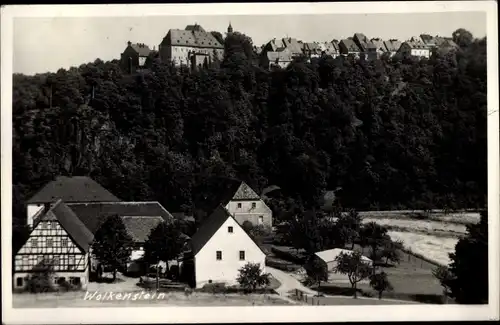 Foto Ak Wolkenstein im Erzgebirge, Teilansicht, Wald, Häuser