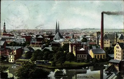 Ak Zwickau in Sachsen, Gesamtansicht