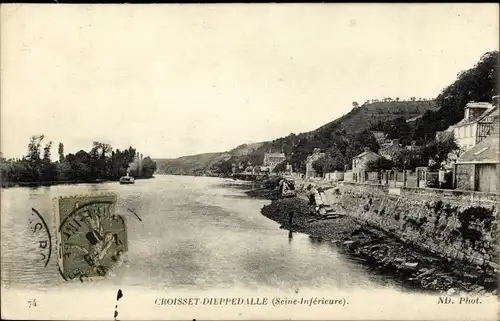 Ak Croisset Dieppedalle Seine Maritime, Blick auf den Ort