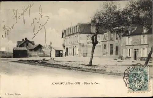 Ak Courseulles sur Mer Calvados, Place de Caen