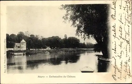 Ak Stors Val-d´Oise, Embarcadère du Château