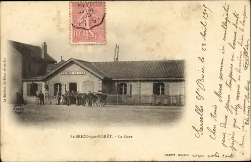 Ak Saint Brice sous Forêt Val d’Oise, La Gare