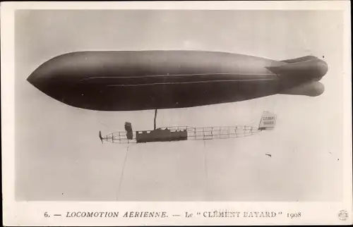 Ak Zeppelin, Locomotion Aerienne, Le "Clement Bayard" 1908