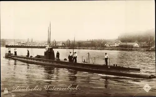 Ak Deutsches U-Boot SM U 3, Kaiserliche Marine, Germaniawerft