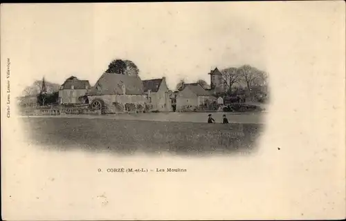 Ak Corzé Maine et Loire, Les Moulins
