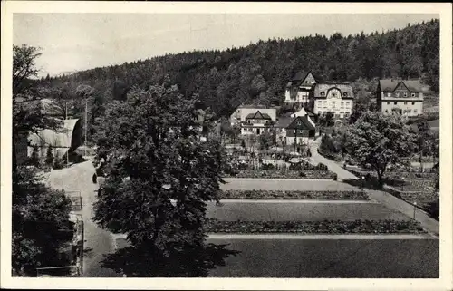 Ak Oberschlema Bad Schlema in Sachsen, Blick auf den Ort