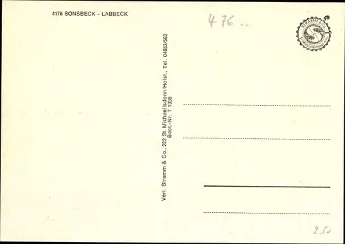 Ak Labbeck Sonsbeck Nordrhein Westfalen, Ortspartie